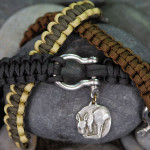 Narrow Anchor Bracelets in Black and Brown
