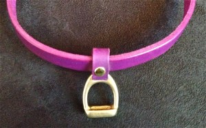 BELT LEATHER WITH SOLID BRASS BUCKLE AND PENDANT-THE STIRRUP 